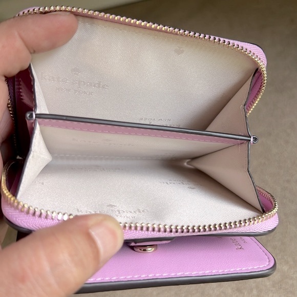 NWT Kate Spade Staci Small Zip Around Wallet (Berry Crea) - Picture 6 of 7